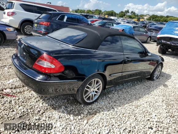 2008 Mercedes-Benz CLK 350 with VIN WDBTK56F18F238320, listed as a Copart auction lot 76058334 with 74,567 mi miles and Salvage Title. Bid and sale history available at DreamBid. Image 3.