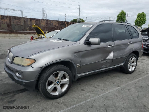 2006 BMW X5 4.4i with VIN 5UXFB53536LV22152, listed as a Copart auction lot 53160005 with 178,555 mi miles and Salvage Title. Bid and sale history available at carsss.com. Image 1.