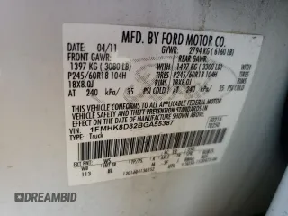 2011 Ford Explorer XLT z VIN 1FMHK8D82BGA55387, wystawiony jako Copart lot #59358495 z przebiegiem 124 152 mil mil oraz Szkoda całkowita • Salvage title. Historia ofert i sprzedaży dostępna na DreamBid. Obrazek 13.
