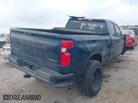 2020 Chevrolet Silverado 1500 Custom with VIN 1GCRWBEHXLZ339073, listed as a IAAI auction lot 41508633 with 90,672 mi miles. Bid and sale history available at carsss.com. Image 4.