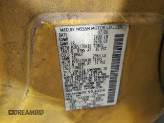 2006 Nissan Xterra S with VIN 5N1AN08W26C553024, listed as a Copart auction lot 48459545 with 356,176 mi miles and Salvage title. Bid and sale history available at DreamBid. Image 13.