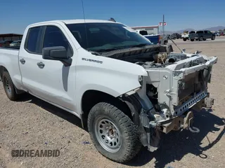 2021 Chevrolet Silverado 1500 Work Truck with VIN 1GCRYAEF4MZ324783, listed as a IAAI auction lot 41958507 with 122,426 mi miles and . Bid and sale history available at DreamBid. Image 1.