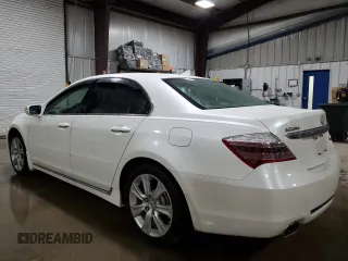 2009 Acura RL Tech Pkg with VIN JH4KB26679C002302, listed as a Copart auction lot 50381735 with 166,591 mi miles and Salvage Title. Bid and sale history available at carsss.com. Image 2.