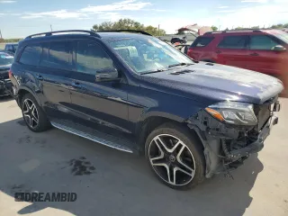 2018 Mercedes-Benz GLS 550 with VIN 4JGDF7DEXJB076566, listed as a Copart auction lot 68978794 with 59,937 mi miles and Salvage Title. Bid and sale history available at DreamBid. Image 4.