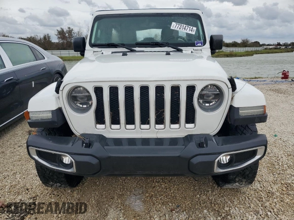 2018 Jeep Wrangler Unlimited Sahara with VIN 1C4HJXEG4JW149315, listed as a Copart auction lot 77314714 with Not provided miles and Salvage title. Bid and sale history available at DreamBid. Image 5.