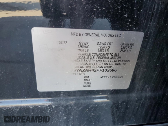 2023 Cadillac XT4 FWD Luxury z VIN 1GYAZAR42PF102696, wystawiony jako Copart lot #85540204 z przebiegiem 1 903 mil mil oraz Szkoda całkowita • Salvage title. Historia ofert i sprzedaży dostępna na DreamBid. Obrazek 13.