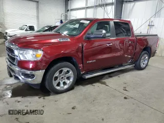 2019 Ram 1500 Big Horn/Lone Star with VIN 1C6SRFFT0KN586554, listed as a Copart auction lot 50652495 with 120,426 mi miles and Salvage Title. Bid and sale history available at carsss.com. Image 1.