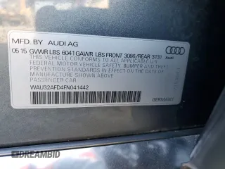 2015 Audi A8 L 4.0T with VIN WAU32AFD4FN041442, listed as a Copart auction lot 43708295 with 132,579 mi miles and Salvage Title. Bid and sale history available at carsss.com. Image 12.