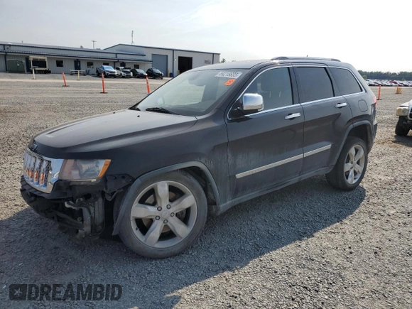 2011 Jeep Grand Cherokee Overland Summit with VIN 1J4RR6GT3BC686143, listed as a Copart auction lot 59218685 with 155,059 mi miles and Salvage title. Bid and sale history available at DreamBid. Image 1.