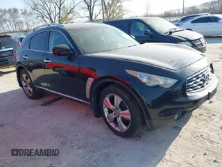 2009 Infiniti FX35 with VIN JNRAS18W59M153265, listed as a IAAI auction lot 41762264 with 168,742 mi miles. Bid and sale history available at carsss.com. Image 1.