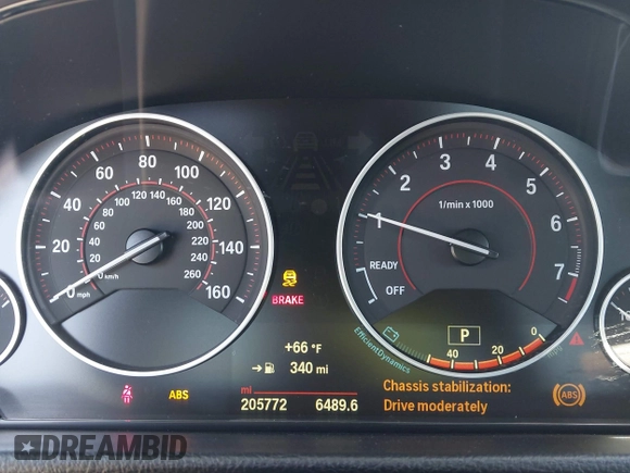 2015 BMW 3 Series 328i with VIN WBA3C1C5XFP116871, listed as a IAAI auction lot 41977362 with 205,772 mi miles and . Bid and sale history available at carsss.com. Image 7.