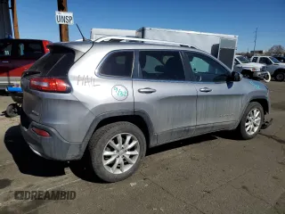 2015 Jeep Cherokee Limited with VIN 1C4PJMDB8FW703818, listed as a Copart auction lot 47230395 with 109,638 mi miles and Salvage Title. Bid and sale history available at carsss.com. Image 3.