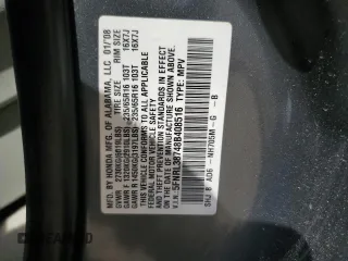 2008 Honda Odyssey EX-L z VIN 5FNRL38748B408516, wystawiony jako Copart lot #55394745 z przebiegiem 144 176 mil mil oraz Szkoda całkowita • Salvage title. Historia ofert i sprzedaży dostępna na DreamBid. Obrazek 14.