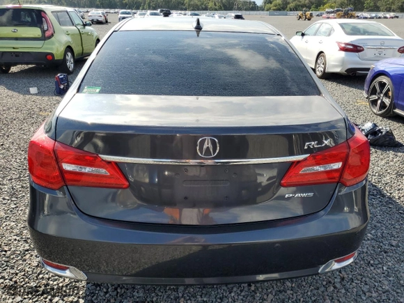2014 Acura RLX Advance Pkg with VIN JH4KC1F9XEC004928, listed as a Copart auction lot 73855844 with 0 mi miles and Non Repairable. Bid and sale history available at carsss.com. Image 6.