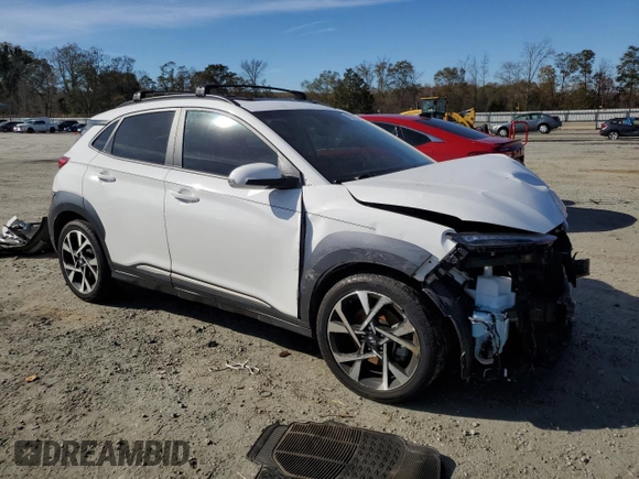 2023 Hyundai Kona Limited with VIN KM8K53A35PU007979, listed as a Copart auction lot 81557734 with 36,002 mi miles and Salvage Title. Bid and sale history available at carsss.com. Image 4.