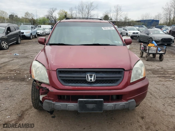 2004 Honda Pilot EX with VIN 2HKYF18584H556069, listed as a Copart auction lot 53141105 with 306,782 mi miles and Salvage Title. Bid and sale history available at carsss.com. Image 5.
