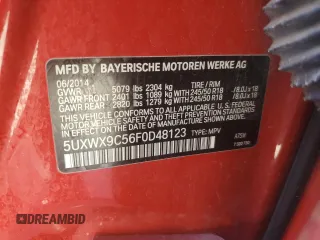 2015 BMW X3 xDrive28i z VIN 5UXWX9C56F0D48123, wystawiony jako Copart lot #58174835 z przebiegiem Nie podano mil oraz Tytuł czysty. Historia ofert i sprzedaży dostępna na DreamBid. Obrazek 13.