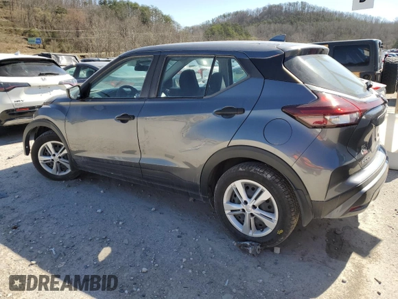 2023 Nissan Kicks S with VIN 3N1CP5BV5PL560787, listed as a Copart auction lot 88968875 with 32,587 mi miles and Salvage Title. Bid and sale history available at carsss.com. Image 2.