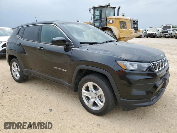 2023 Jeep Compass Sport with VIN 3C4NJDANXPT509952, listed as a Copart auction lot 53967145 with 10,571 mi miles and Clean title. Bid and sale history available at DreamBid. Image 4.