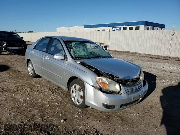 2008 Kia Spectra EX with VIN KNAFE121685507522, listed as a Copart auction lot 57908235 with 143,894 mi miles and Salvage title. Bid and sale history available at DreamBid. Image 13.