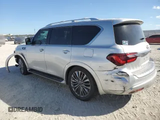 2019 Infiniti QX80 LUXE with VIN JN8AZ2NF0K9682237, listed as a Copart auction lot 76458054 with 200,619 mi miles and Non Repairable. Bid and sale history available at carsss.com. Image 2.