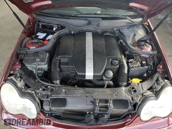 2002 Mercedes-Benz C with VIN WDBRF61JX2E002763, listed as a Copart auction lot 80010164 with 56,332 mi miles and Clean Title. Bid and sale history available at carsss.com. Image 11.
