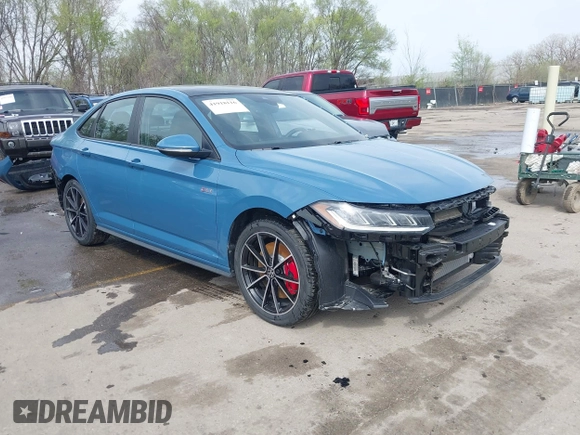 2025 Volkswagen Jetta GLI Autobahn with VIN 3VW2T7BU4SM034805, listed as a IAAI auction lot 41918116 with 581 mi miles and . Bid and sale history available at DreamBid. Image 1.