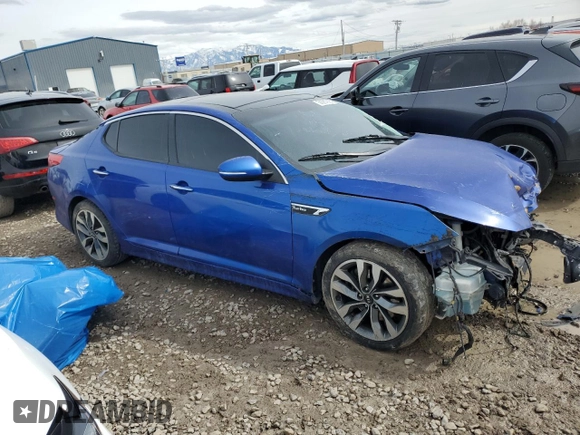 2015 Kia Optima SXL Turbo with VIN 5XXGR4A66FG462018, listed as a Copart auction lot 50087995 with Not Provided miles and Salvage Title. Bid and sale history available at DreamBid. Image 4.