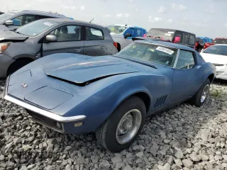 1968 Chevrolet Corvette with VIN 194378S428210, listed as a Copart auction lot 62001465 with 31,987 mi miles and Clean title. Bid and sale history available at DreamBid. Image 1.