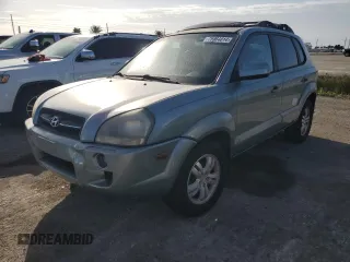2007 Hyundai Tucson SE with VIN KM8JN12DX7U669516, listed as a Copart auction lot 75064014 with 60,360 mi miles and Salvage Title. Bid and sale history available at carsss.com. Image 1.