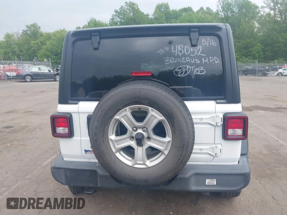 2018 Jeep Wrangler Unlimited Sport S with VIN 1C4HJXDG0JW324211, listed as a IAAI auction lot 42388525 with 79,278 mi miles and . Bid and sale history available at DreamBid. Image 17.