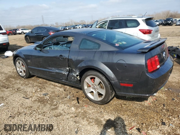 2007 Ford Mustang GT Deluxe with VIN 1ZVFT82H275246450, listed as a Copart auction lot 52744255 with 103,593 mi miles and Salvage Title. Bid and sale history available at carsss.com. Image 2.