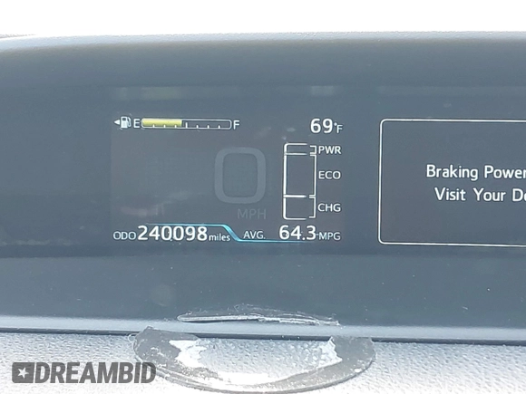 2021 Toyota Prius LE with VIN JTDKAMFP7M3197111, listed as a IAAI auction lot 42031569 with 240,098 mi miles and . Bid and sale history available at DreamBid. Image 16.
