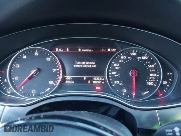 2015 Audi A6 3.0T Premium Plus with VIN WAUFGAFC1FN018657, listed as a IAAI auction lot 41163038 with 109,331 mi miles. Bid and sale history available at carsss.com. Image 7.