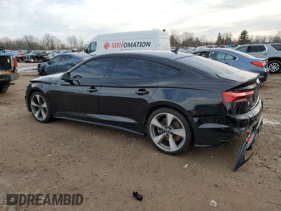 2021 Audi A5 Sportback S line Premium Plus with VIN WAUFACF51MA007211, listed as a Copart auction lot 45168684 with 23,909 mi miles. Bid and sale history available at carsss.com. Image 2.