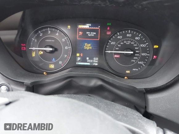 2023 Subaru Impreza with VIN 4S3GKAB69P3602517, listed as a IAAI auction lot 41478940 with 33,315 mi miles and . Bid and sale history available at DreamBid. Image 7.