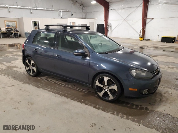 2013 Volkswagen Golf TDI w/Sunroof & Nav with VIN WVWNM7AJ6DW040886, listed as a Copart auction lot 81915724 with 186,427 mi miles and Salvage Title. Bid and sale history available at carsss.com. Image 4.