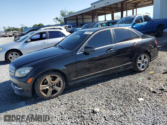 2011 Mercedes-Benz C with VIN WDDGF5EB1BR133861, listed as a Copart auction lot 53059035 with 81,218 mi miles and Salvage Title. Bid and sale history available at carsss.com. Image 1.