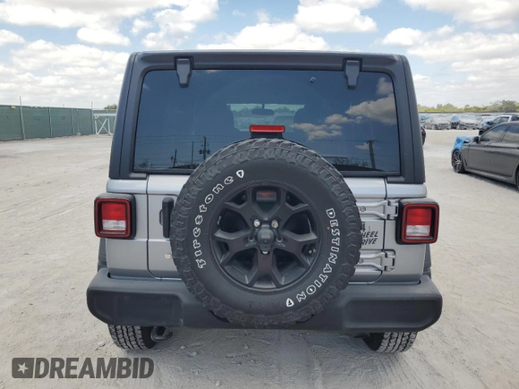 2020 Jeep Wrangler Unlimited Willys with VIN 1C4HJXDG7LW186671, listed as a Copart auction lot 54090865 with 67,882 mi miles and Salvage title. Bid and sale history available at DreamBid. Image 6.