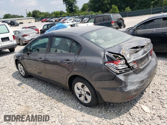 2013 Honda Civic LX z VIN 2HGFB2F51DH520293, wystawiony jako Copart lot #59308675 z przebiegiem 199 027 mil mil oraz Szkoda całkowita • Salvage title. Historia ofert i sprzedaży dostępna na DreamBid. Obrazek 2.