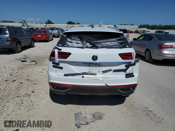 2021 Volkswagen Atlas S with VIN 1V2GC2CA9MC236476, listed as a Copart auction lot 60403814 with 53,312 mi miles and Salvage title. Bid and sale history available at DreamBid. Image 6.