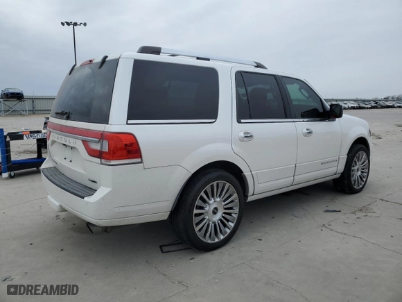 2015 Lincoln Navigator with VIN 5LMJJ2JTXFEJ11990, listed as a Copart auction lot 89216035 with 148,269 mi miles and Salvage Title. Bid and sale history available at carsss.com. Image 3.