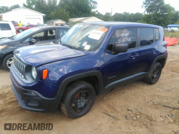 2018 Jeep Renegade Sport with VIN ZACCJBABXJPH94359, listed as a IAAI auction lot 42573664 with 140,985 mi miles and . Bid and sale history available at DreamBid. Image 17.