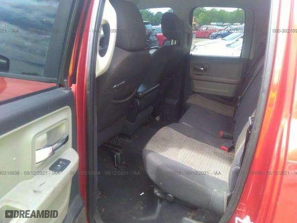 2009 Dodge Ram 1500 SLT with VIN 1D3HB18T19S727450, listed as a IAAI auction lot 40658133 with 218,203 mi miles. Bid and sale history available at carsss.com. Image 8.