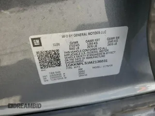 2021 GMC Acadia Denali with VIN 1GKKNPLS1MZ136031, listed as a Copart auction lot 87427094 with 42,556 mi miles and Salvage title. Bid and sale history available at DreamBid. Image 13.