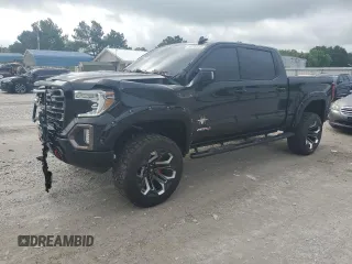 2021 GMC Sierra 1500 AT4 with VIN 1GTP9EEL6MZ105891, listed as a Copart auction lot 59742525 with 45,620 mi miles and Salvage title. Bid and sale history available at DreamBid. Image 1.