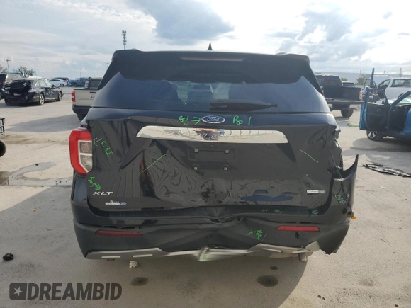 2020 Ford Explorer XLT with VIN 1FMSK8DH5LGC44851, listed as a Copart auction lot 47213915 with 34,007 mi miles and Salvage Title. Bid and sale history available at carsss.com. Image 6.