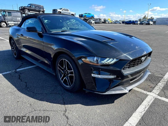 2022 Ford Mustang EcoBoost with VIN 1FATP8UH1N5119893, listed as a Copart auction lot 50090825 with 52,521 mi miles and Clean Title. Bid and sale history available at carsss.com. Image 1.