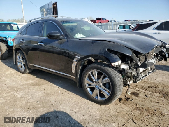 2012 Infiniti FX with VIN JN8AS1MU6CM122168, listed as a Copart auction lot 51761085 with 143,449 mi miles and Salvage title. Bid and sale history available at DreamBid. Image 4.