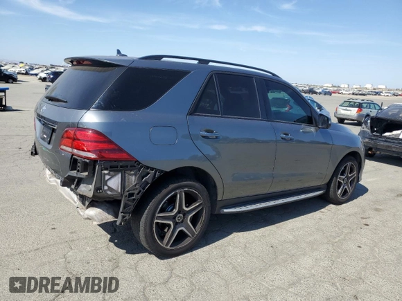 2017 Mercedes-Benz GLE 350 with VIN 4JGDA5JBXHA966305, listed as a Copart auction lot 60158645 with 91,335 mi miles and Salvage title. Bid and sale history available at DreamBid. Image 3.